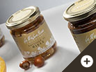 Walnuts with honey - Hazelnuts with honey - Three nuts with honey - Peaches with amaretti cookies and cocoa